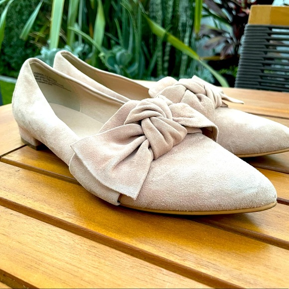 bp Shoes - BP Nordstroms Brass Plum blush suede flats with oversized bows